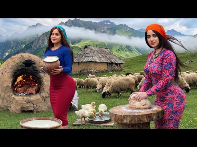 Village Life in the Mountains | Baking Bread and the Hard Life of Rural Girls!