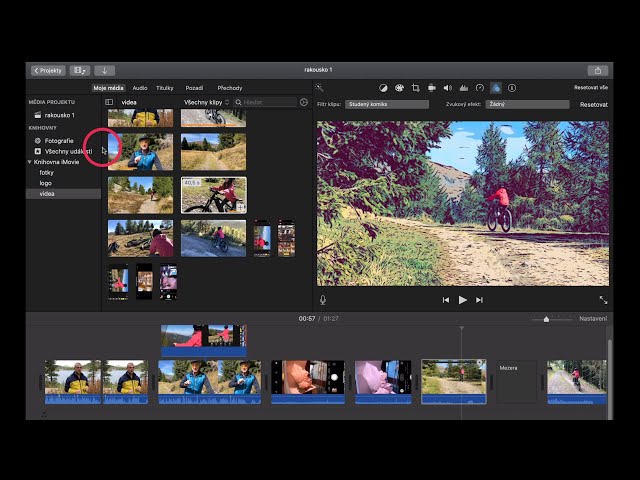 Jak v iMovie na úpravy barev, vyvážení bílé, zpomalení, filtry - 4. díl kurzu