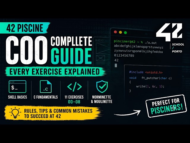 42 C Piscine C00 Explained | Complete Guide to Every Exercise (English)