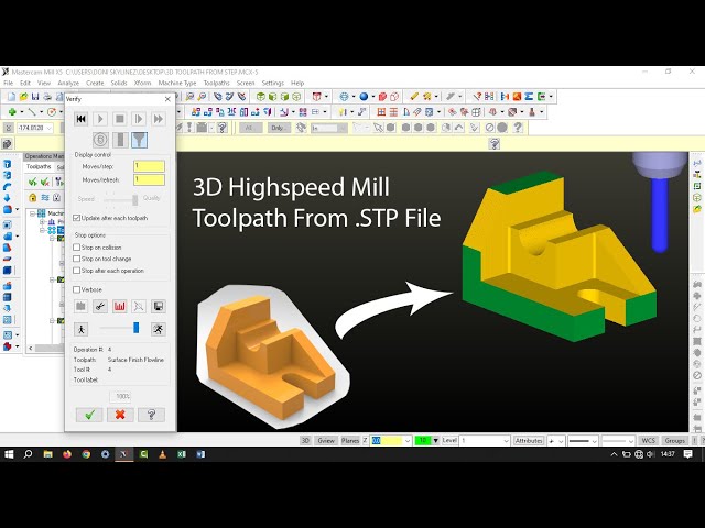 MasterCam X5 || 3D Highspeed Mill from .STP file