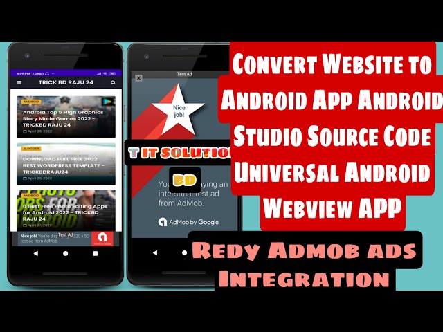 How to Convert Website to Android App With Android Studio Source Code Universal Android Webview APP