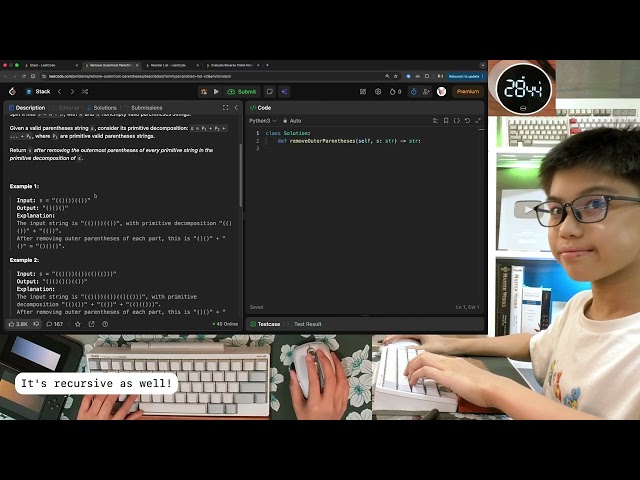 LeetCode | Python | HHKB Type-S | 40 min real time | no talking | EP-49