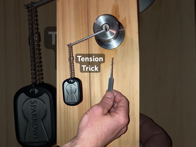 Tension Trick Demo 3, Worm Rake #lockpicking #locksport #lockpick #lockpicks #sparrowslockpicks #edc