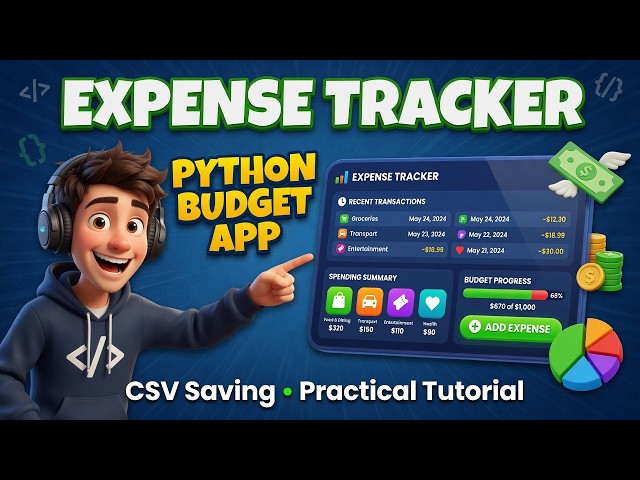 Build a Personal Expense Tracker & Budget App in Python – Intermediate Tutorial