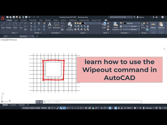 Learn Wipeout Command in AutoCAD