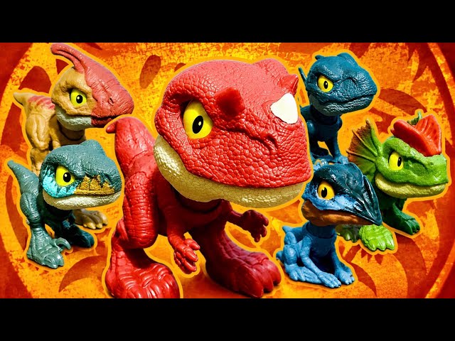DINOSAURIOS BEBÉS EN EL PARQUE Y JUGAMOS CON AGUA!! AVENTURA JURÁSICA!!
