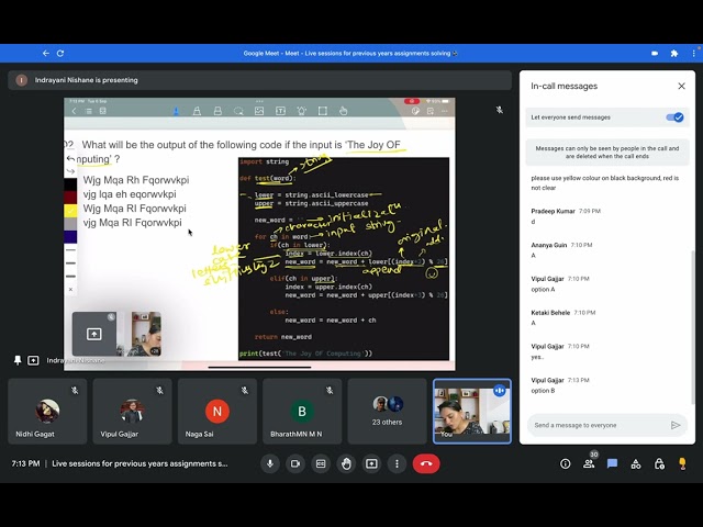 The Joy of Computing using Python - Live Assignment solving Session| Week 6