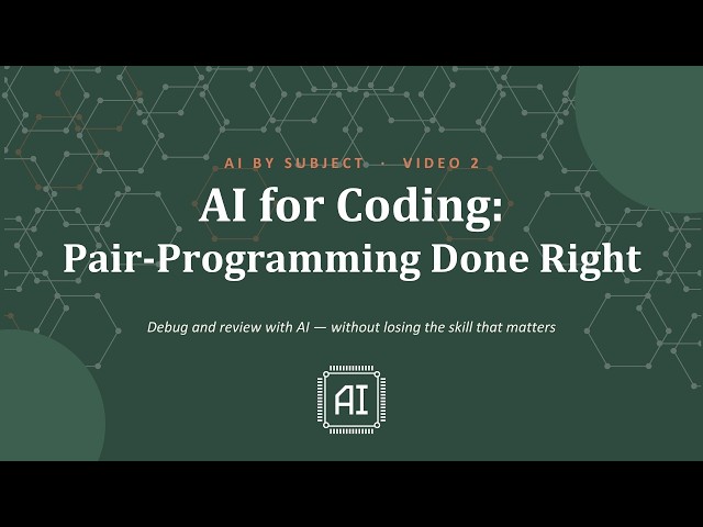AI for Coding: Pair-Programming Done Right #aiforcoding #coding #programming #pairprogramming
