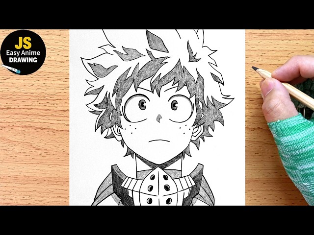 How to draw Izuku Midoriya (Deku) From My Hero Academia | Step by Step | easy tutorial