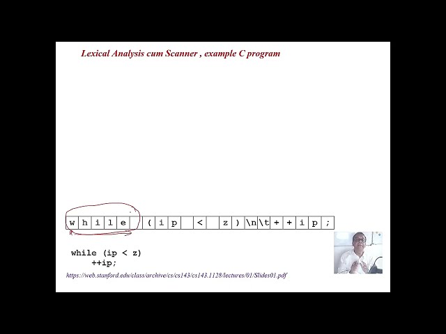 1 Lexical Analysis cum Scanner tearing input program statement into Lexemes then tokens in C Python