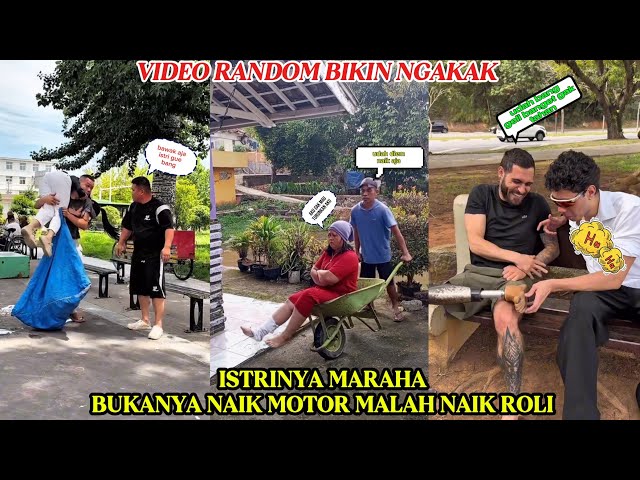 Video Random Bikin Ngakak‼️Istrinya Marah Dinaikan Troli 
