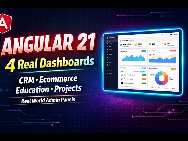 Angular 21 Admin Dashboard | CRM, Ecommerce, Education & Projects Demo
