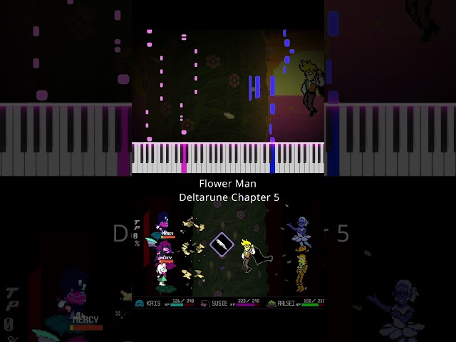 Flower Man - DELTARUNE Chapter 5 | Piano Cover Tutorial/Visualizer #shorts