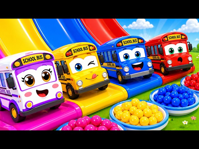Learn Colors | Wheels On the Bus, Ten in the Bed | Funny Kids Songs & Nursery Rhymes | Robosquad