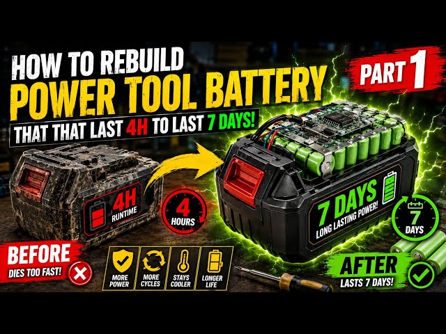How to Rebuild & Upgrade Power Tool Battery (Longer Runtime) Part 1
