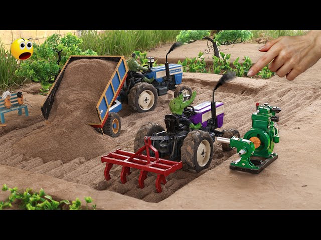 Diy mini tractor soil transfer and ploughing farming Science project @Weldux