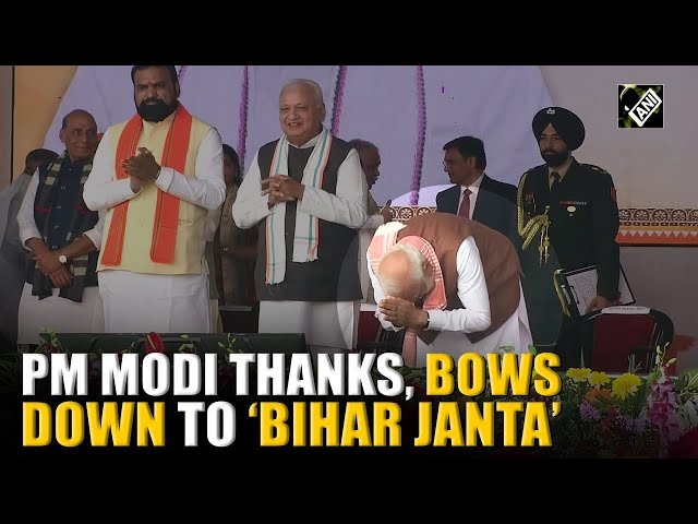 PM Modi thanks, bows down to ‘Bihar Janta’ after Nitish Kumar takes oath | Swearing-in ceremony