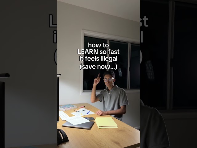 🚨 LEARN so fast it feels ILLEGAL (read comments)