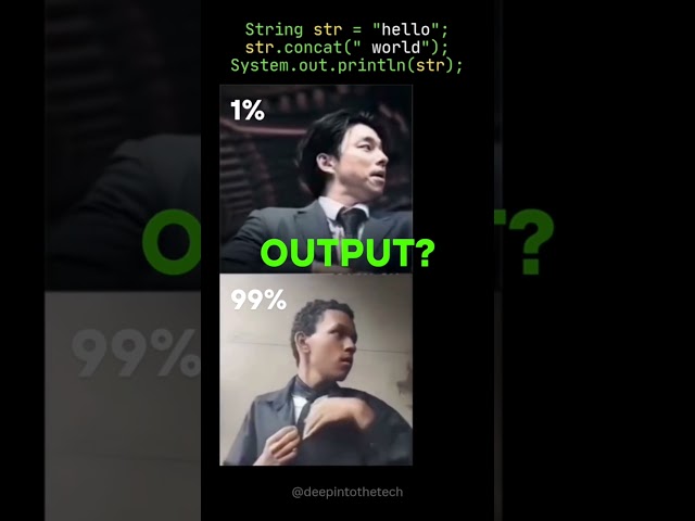 99% of Java Developers Miss This String Trick! #shorts #coding #programming #java