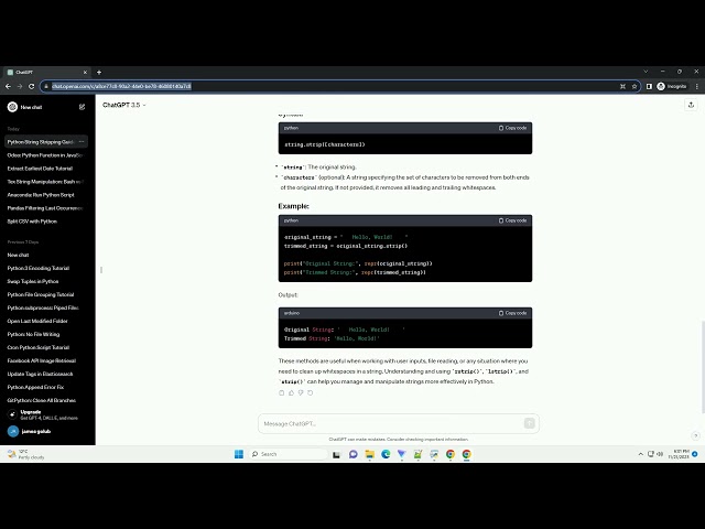 rstrip lstrip and strip in Python