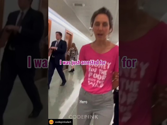 Climate Protester DRAGGED Out By Security 😳 #ClimateChange #Politics #Shorts