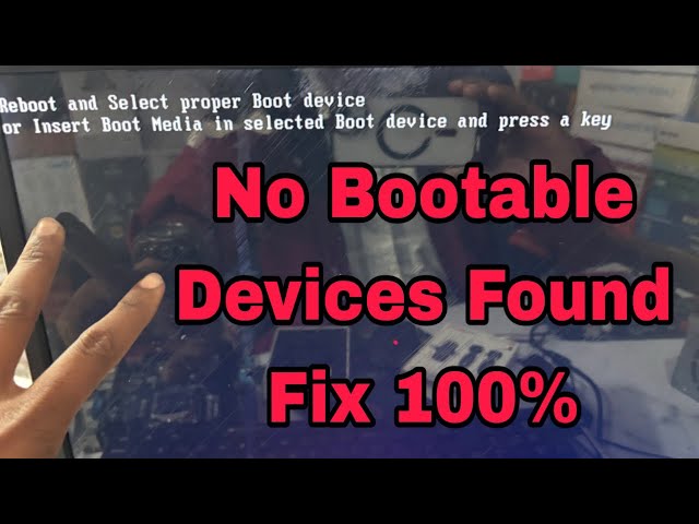 How to Fix Reboot and Select proper Boot device or Insert Boot Media inBoot  and press a key#2026