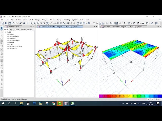 Etabs one storey RCC Building Design   Civil engineer