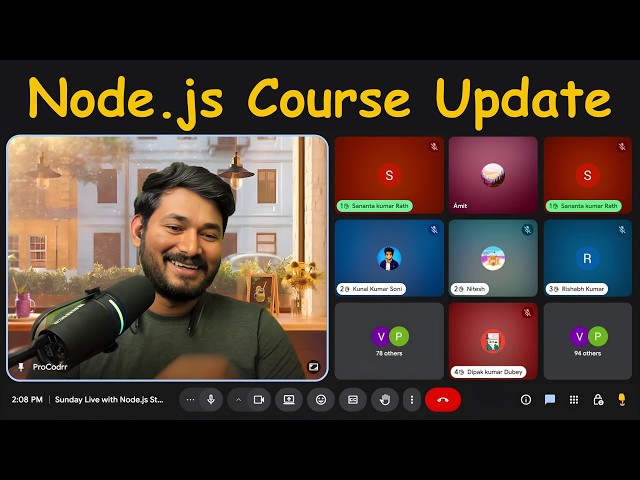 Node.js Course Update: Live Session with Node.js Course Students