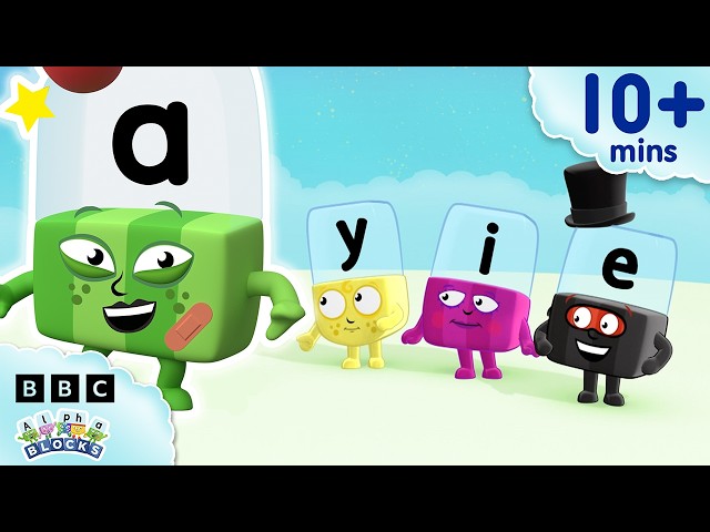 Long Vowels AY A_E LONG A | Lesson Twenty Five - Phonics Made Easy | Alphablocks