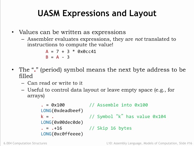 10.2.4 Assembly Wrap-up