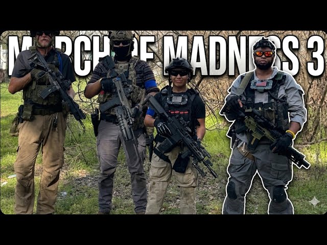 Simulating A 3 Faction Civil War At March of Madness 3. APS G-Box GBBR. Airsoft Gameplay.