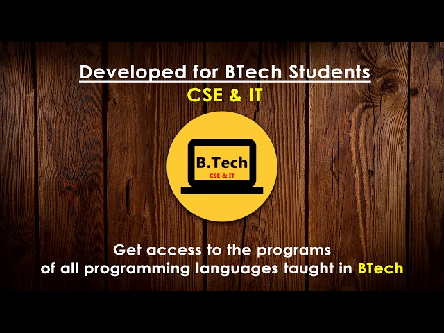 App for BTech Students CSE & IT