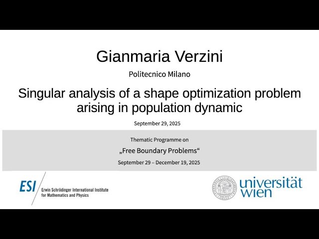 Gianmaria Verzini - Singular analysis of a shape optimization problem arising in population dynamic