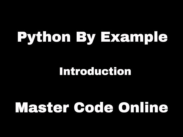Introduction To Learn Python 3 By Example