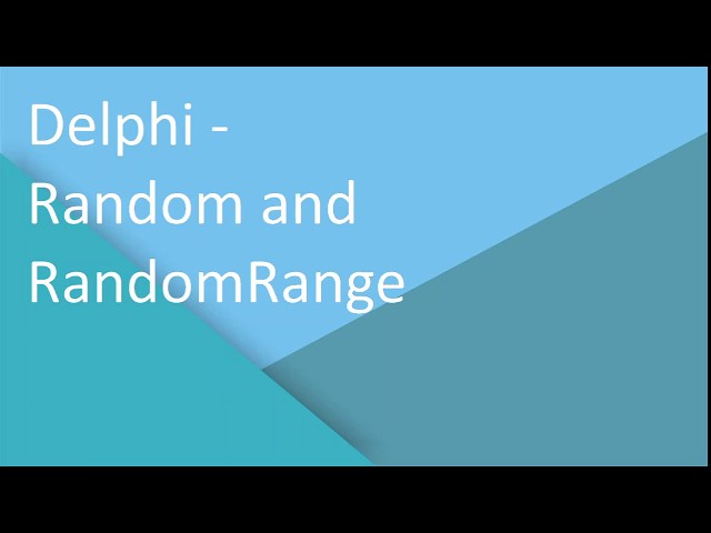 Delphi - Random vs RandomRange