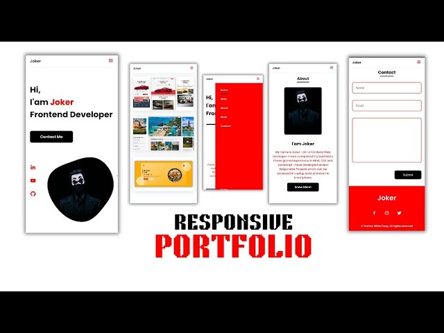 How to Make a Responsive Portfolio Website Using Html , CSS and JavaScript | @TechnoWhiteFang