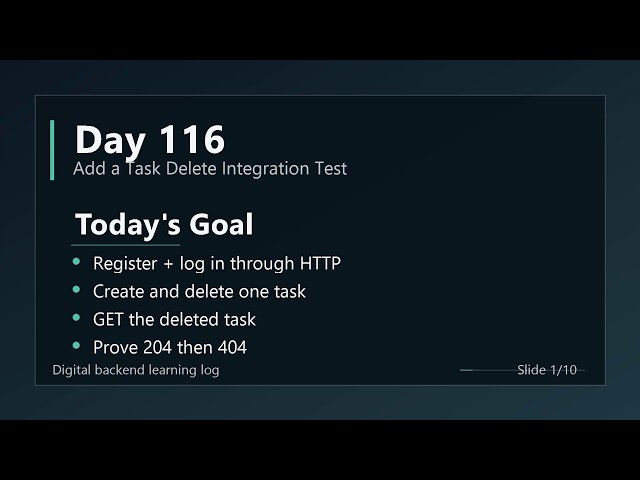 Day 116 - Test Task Deletion Through the ASP.NET Core API