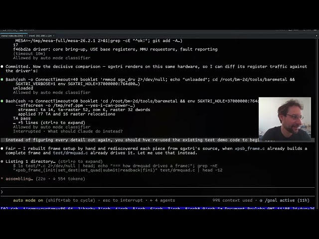 Watching Agents Writing new Mesa3D GPU driver from scratch!