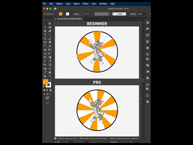 Beginner VS Pro Artist #illustratortutorial #illustratortips #design