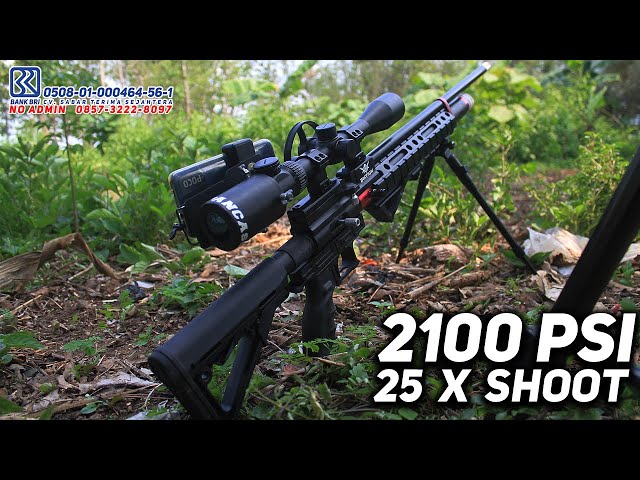 TOP POWER !! senapan angin PCP PREDATOR tabung 38 mm 2100 psi 25 shoot