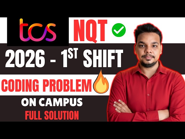 TCS NQT 2026 Coding Question Asked | TCS NQT Coding Preparation 2026 | TCS Coding Full Solution