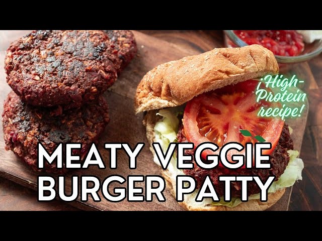 The ULTIMATE Meaty Veggie Burger Patty 🍔 Oil-Free, High-Protein & Delicious!