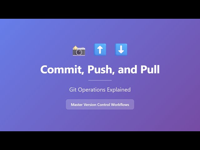 Git Commit, Push & Pull Explained - Master Version Control Basics