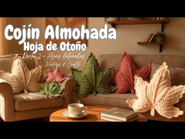 I loved it! 🤗 INCREDIBLE Crochet Autumn Leaf | Easy technique pillow cushion - Side leaf