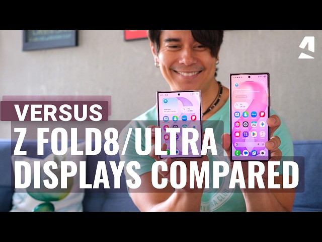 Samsung Galaxy Z Fold 8 series display comparison