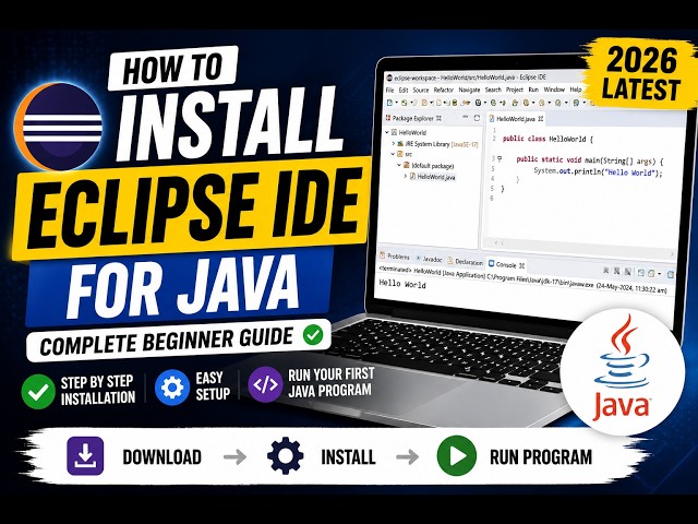 How to Install Eclipse IDE for Java in Windows (2026) | Complete Beginner Guide🔥🔥