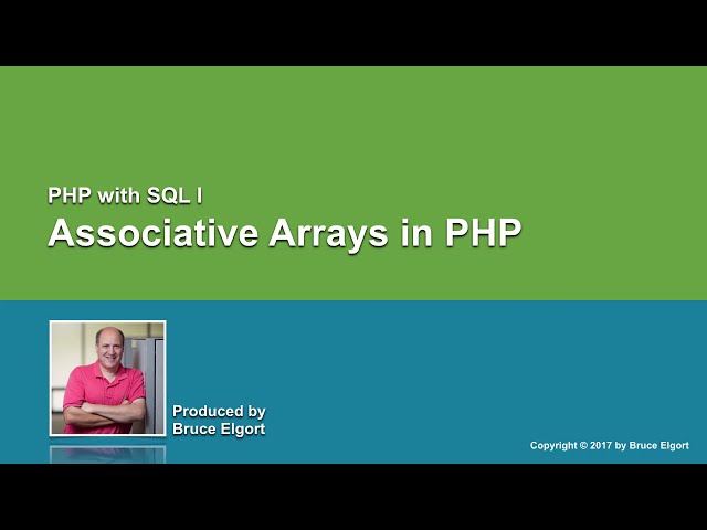 Associative Arrays in PHP