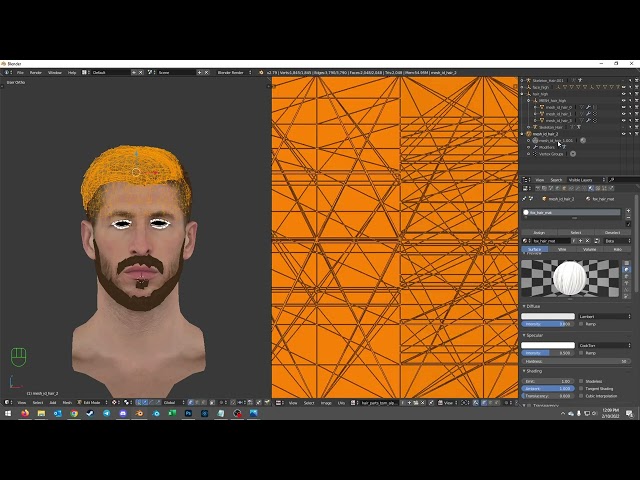 PES 2021 Blender Tutorial - Adding hair from another model