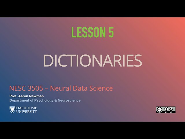 05 - Dictionaries