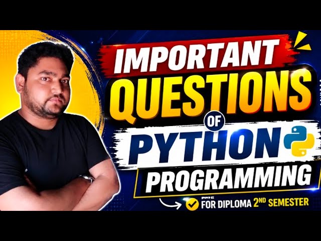 Important questions of Python programming 